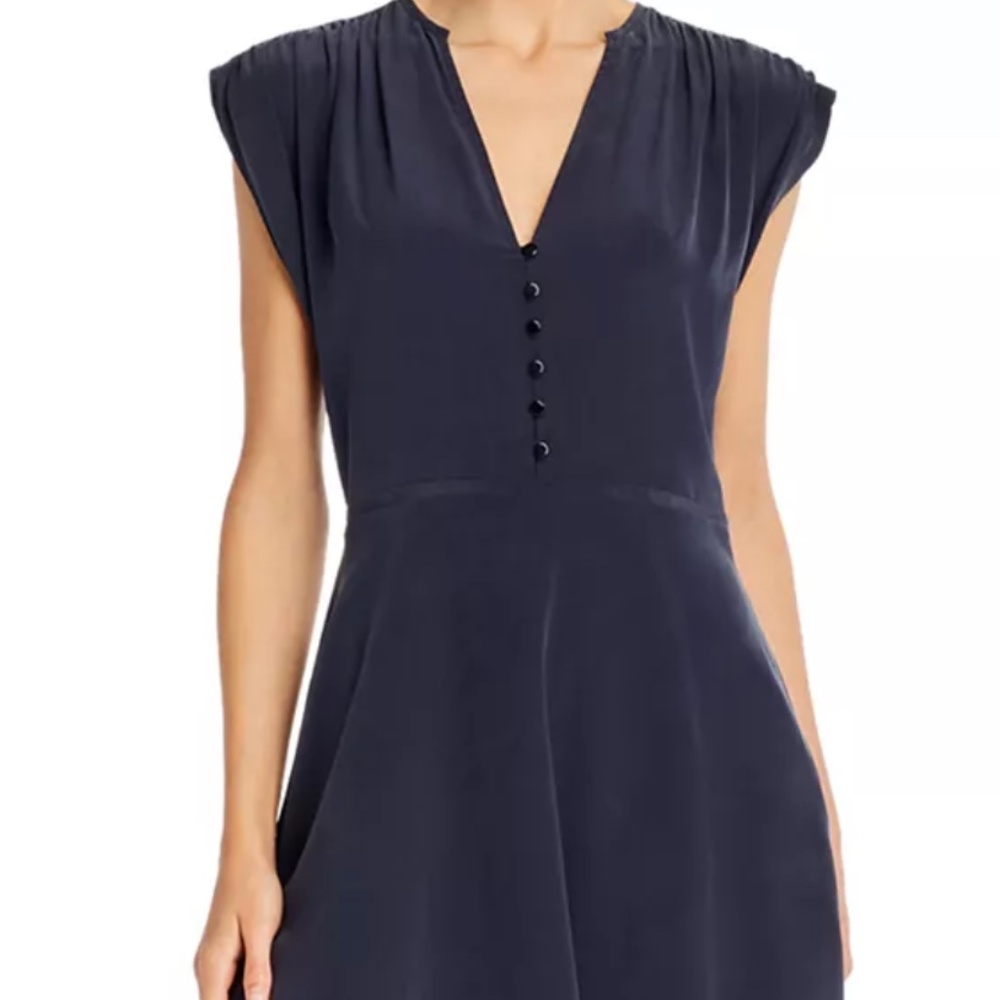 Equipment Danette Silk Mini Dress Black 6